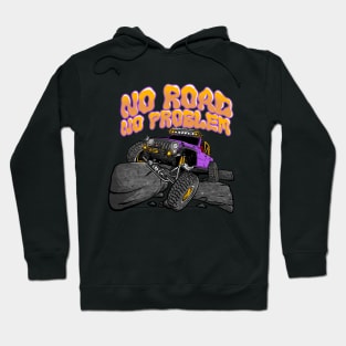 Purple Jeep Flex No Road No Problem Hoodie